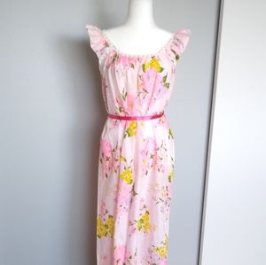 Vintage 1960s Floral Cotton Nightgown